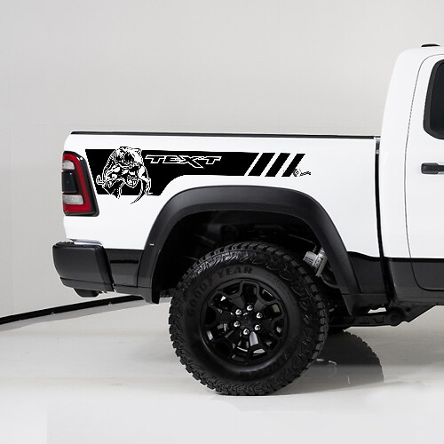 Autocollant Vinyle Personnalisé Style TRX pour Table de Chevet Dodge Ram 1500 TRX Rebel
