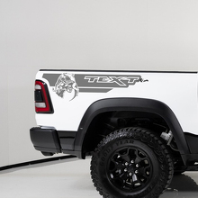 Autocollants vinyle personnalisés style TRX bandes latérales arrière pour Dodge Ram 1500_3
