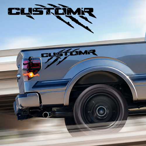 CUSTOMR Paire de griffes usées Autocollant vinyle de chevet pour Ford F-150