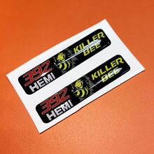 2x 392 HEMI Killer Bee Challenger/Chargeur/Durango Porte-clés Incrustations emblème en forme de dôme Autocollant Autocollant
 2