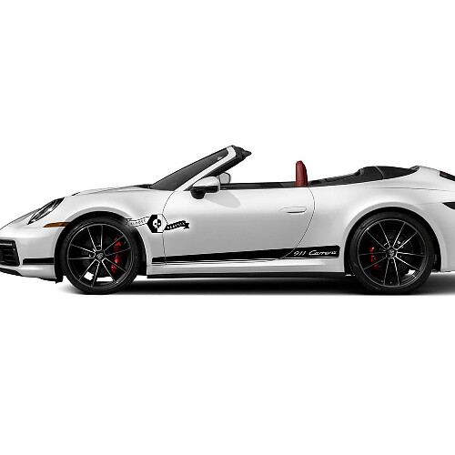 2 Porsche 911 Porsche Carrera Rocker Panel Solid Side Stripes Doors Kits Stickers Stickers
