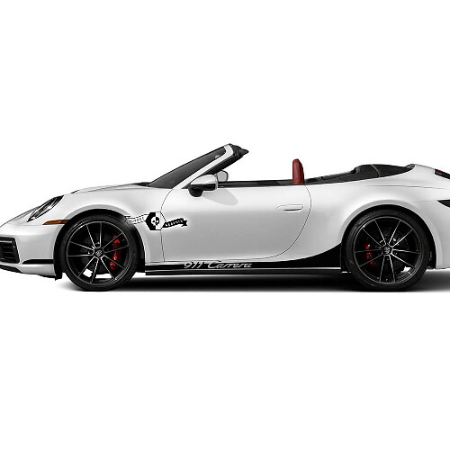 2 Porsche 911 Porsche Carrera Rocker Panel Extended Side Stripes Doors Kits Stickers Stickers
