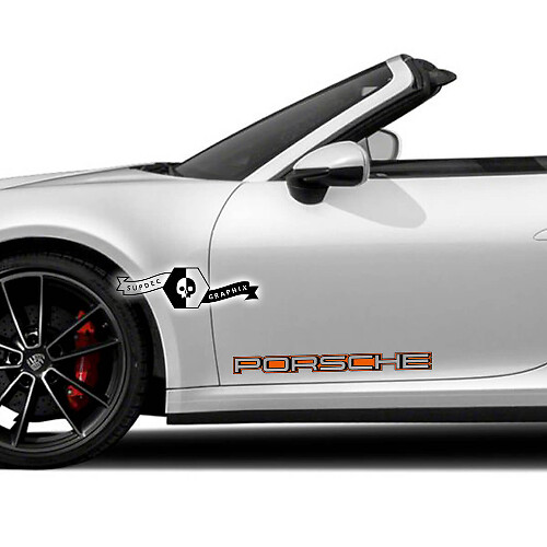 2 Kits Stickers Portes Latérales Porsche 911 Carrera 2 Couleurs Shadow
