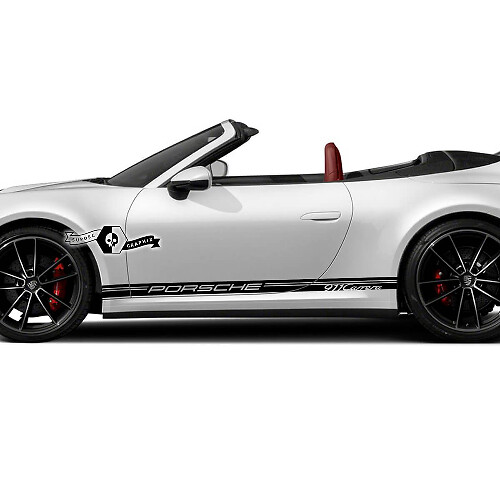 2 New Porsche 911 Porsche Carrera Rocker Panel Side Trim Stripes Doors Kit Sticker Sticker
