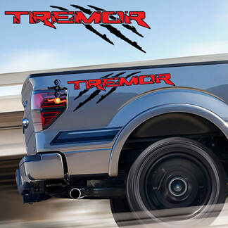 Autocollant pour Ford F-150 Tremor Scratches Raptor Style avec contour - Autocollants Offroad Truck Bed Side
