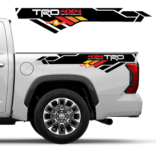 Autocollants en vinyle de style vintage TRD 4x4 Off Road pour garde-boue Toyota Tundra 2022-2024