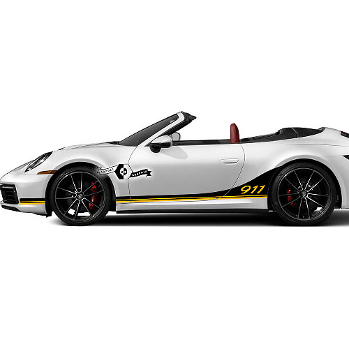 2 Porsche 911 Porsche Carrera Rocker Panel Extended Side Stripes Doors Kits Stickers Stickers 2 Couleurs