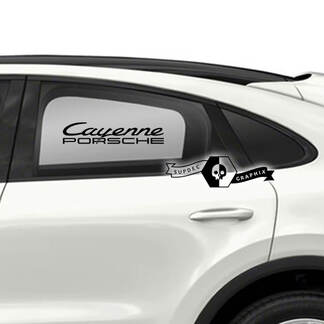 2 Kits Portes Latérales Porsche Cayenne Logo Stickers Autocollants
