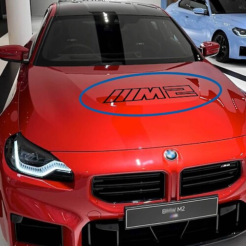 Autocollant Vinyle Logo Capot Cercle M2 pour BMW M2 G87