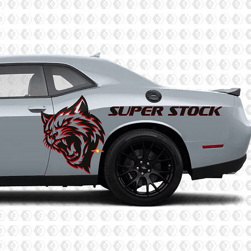 Kit de décalcomanies latérales en vinyle Wildcat Super Stock pour Dodge Challenger ou Charger