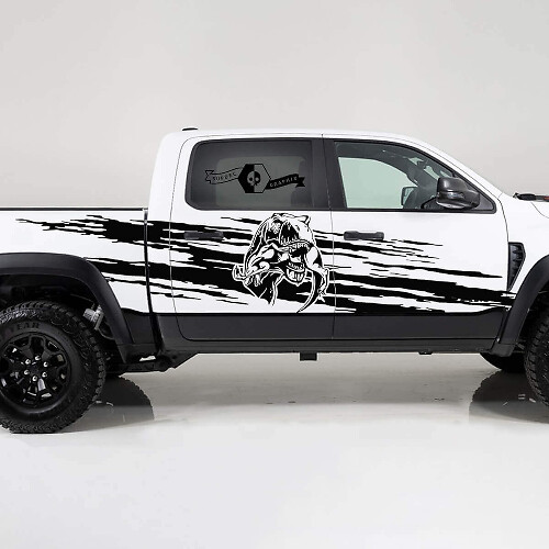 Kit de Stickers Latéraux Style Protection Anti-Projections TRX pour Dodge Ram 1500 2021+