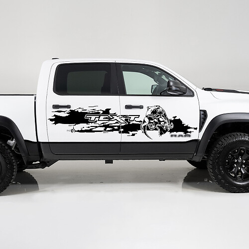Autocollant Vinyle Latéral Style Détruit Personnalisé pour Dodge Ram 1500