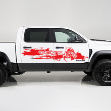 Autocollant Vinyle Latéral Style Détruit Personnalisé pour Dodge Ram 1500_2