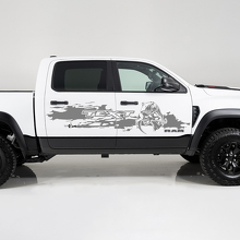 Autocollant Vinyle Latéral Style Détruit Personnalisé pour Dodge Ram 1500_3