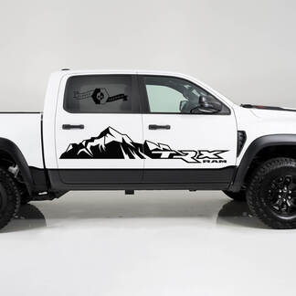 2x Dodge Ram TRX Rebel 2022 2023 1500 Side Splash TRX Manger Raptor Mountains Truck Vinyl Decal Graphic

