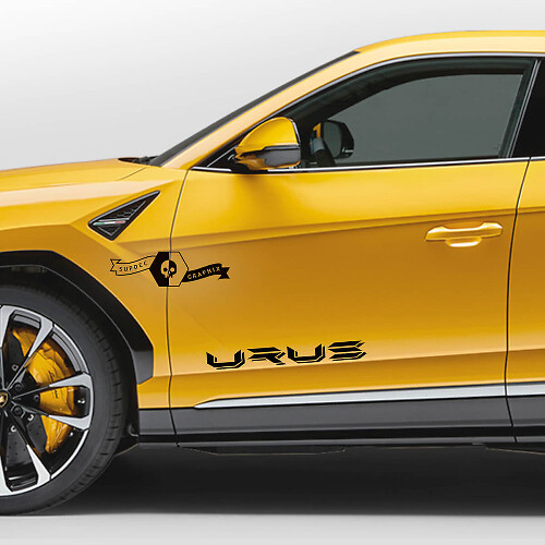 Paire Lamborghini Urus 2021 2022 2023 portes latérales moderne ombre vinyle autocollant autocollant graphiques
