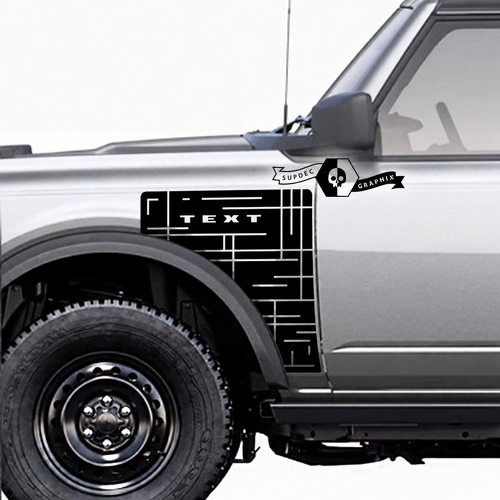 Paire d'autocollants graphiques en vinyle style Everglades pour panneau latéral Musclecar horse