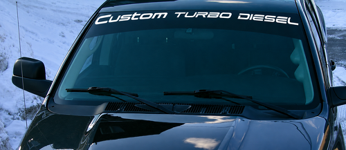 Lettrage Turbo Diesel personnalisé Autocollant vinyle pour pare-brise pour Dodge Ram 1500