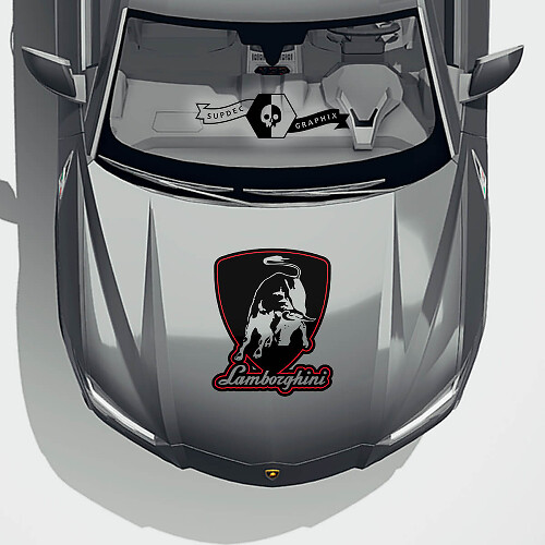 Lamborghini Urus 2021 2022 2023 capot Logo vinyle autocollant autocollant graphique garniture 2 couleurs
