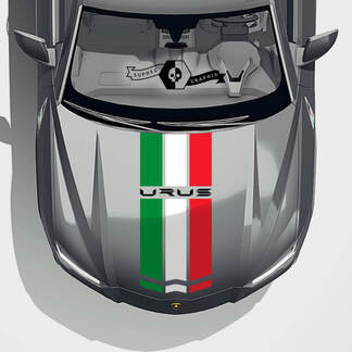 Lamborghini Urus 2021 2022 2023 capot drapeau italien vinyle autocollant graphique

