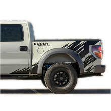 Autocollant en vinyle anti-boue Roush Off-Road pour les côtés de benne de camion Musclecar 2013+_2