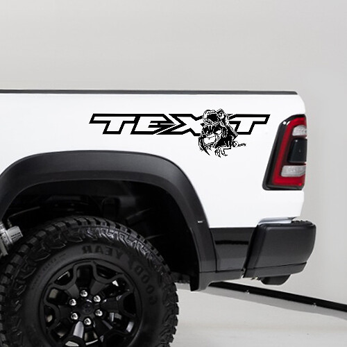 Autocollant vinyle TRX Eating Raptor pour le côté de lit Dodge Ram 1500