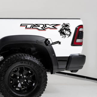 Paire Dodge Ram TRX 2020 - 2023 TRX Eating Raptor Bed Side Decal Truck Vinyl Graphic 2 Couleurs
