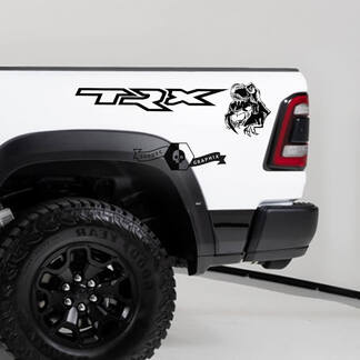 Paire Dodge Ram TRX 2020 - 2023 TRX Eating Raptor Bed Side Decal Truck Vinyl Graphic
