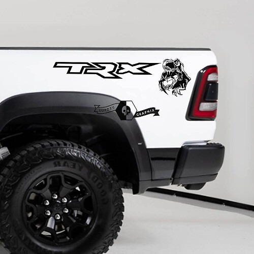 Autocollants en vinyle pour les côtés du lit TRX Eating Power pour Dodge Ram TRX