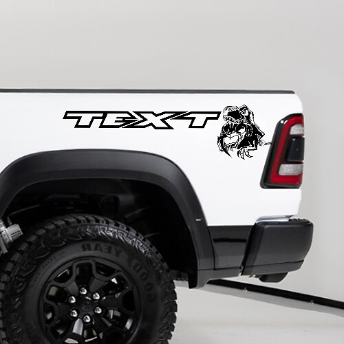 Ensemble d'autocollants en vinyle TRX Eating Raptor pour tablette de porte Dodge Ram 1500 TRX