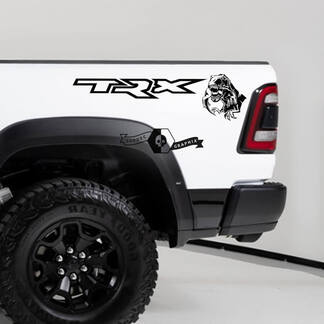 Paire Dodge Ram TRX 2020 - 2023 TRX Eating Raptor Bed Side Decal Truck Vinyl Graphic -2

