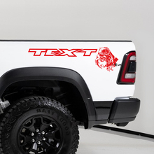 Kit de décalcomanies vinyle prédateur T-Rex dévorant un raptor arrière latéral pour Dodge Ram TRX 2020-23_3