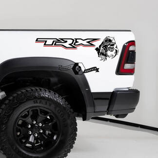 Paire Dodge Ram TRX 2020 - 2023 TRX Eating Raptor Bed Side Decal Truck Vinyl Graphic -2 Couleurs
