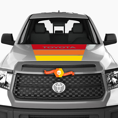 Autocollant graphique de capot Old School pour TOYOTA TUNDRA 2018
