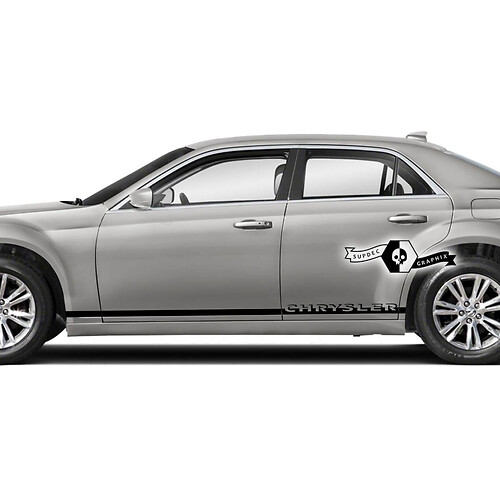 2X Chrysler 300 portes latérales panneau à bascule graphique voiture vinyle autocollant autocollant
