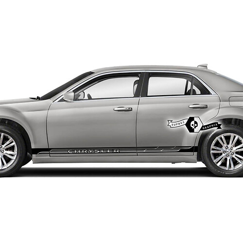 2X Chrysler 300 panneau à bascule latéral graphique voiture vinyle autocollant autocollant
