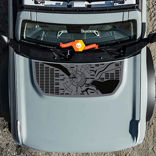 Capot Bronco Boussole Wrap Graphics Sticker Autocollant pour Ford Bronco
