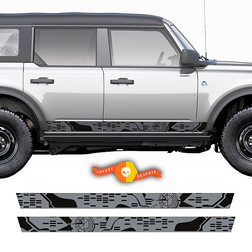 Autocollant vinyle bandes latérales Compass pour muscle car cheval