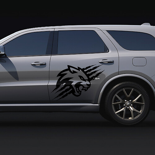 Rayures Griffes Logo WildCat Portes Graphiques Autocollants Vinyle Pour Dodge Durango SRT
