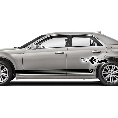 Chrysler 300 Rocker Panel Wings Graphiques Autocollants en vinyle
