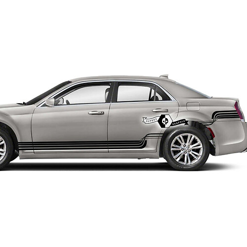 Autocollants en vinyle pour lignes graphiques de porte latérale Chrysler 300
