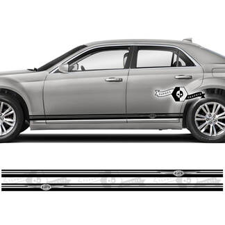 Paire Chrysler 300 2021 2022 2023 + Touring Rocker Panel Graphics Car Lines Garniture Vinyle Stickers Autocollants
