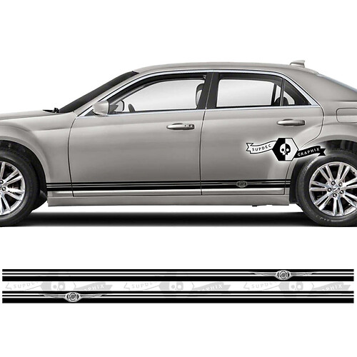 Paire d'autocollants en vinyle pour panneau à bascule Chrysler 300

