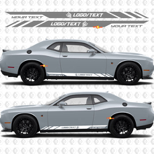 Autocollant vinyle personnalisé bandes style Wildcat pour bas de caisse Dodge Challenger_3