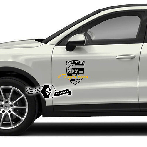 2x autocollants de porte Porsche 2023 Porsche Logo
