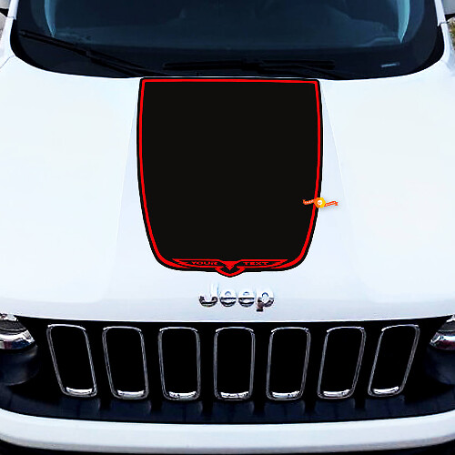 Autocollant en vinyle noir mat personnalisé pour capot Jeep Cherokee Trailhawk