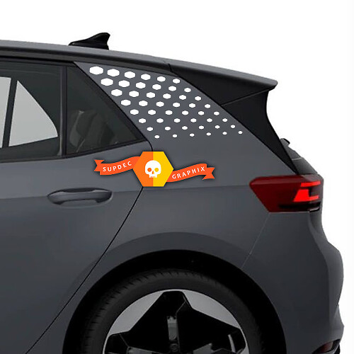 Autocollant vinyle à pois dégradés pour montant de porte Volkswagen ID.3