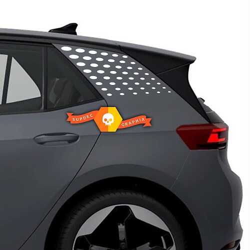 Kit d’autocollants en vinyle « Points rétrécissants » pour table de chevet Volkswagen ID.3