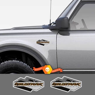 2 Nouveau Ford Bronco Wildtrak Montagnes Decal Vinyle Emblème Autocollant Bande pour Ford Bronco
