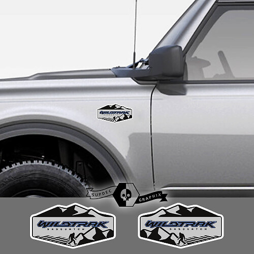 Autocollant Vinyle Emblème Montagne Sasquatch pour Musclecar Bronco Wildtrak